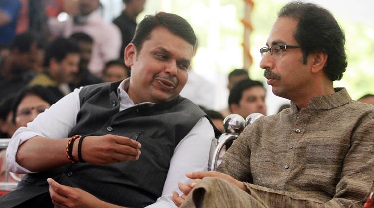Sena Pillories Fadnavis On 3rd Anniversary Of Maha Govt Sena Pillories Fadnavis On 3rd Anniversary Of Maha Govt