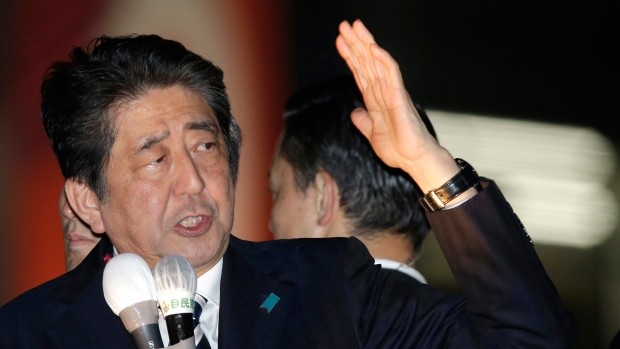 Exit polls show win for Japanese PM Shinzo Abe’s ruling coalition