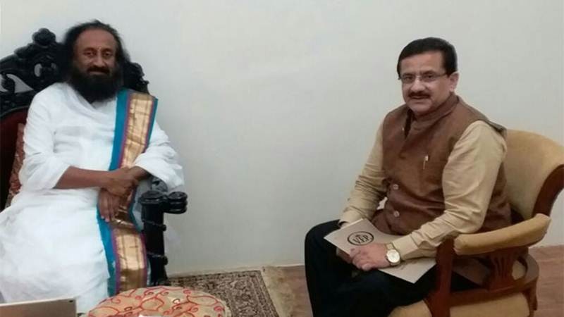 Shia Waqf Board Chief Meets Sri Sri; Supports Temple At Site At Ayodhya