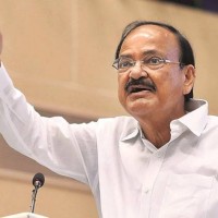 VP Naidu lays foundation stone for inland waterway in AP