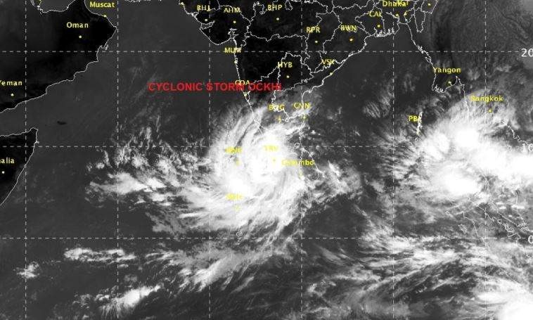 Cyclone Ockhi brings heavy rains, strong winds to Kerala, Kanyakumari