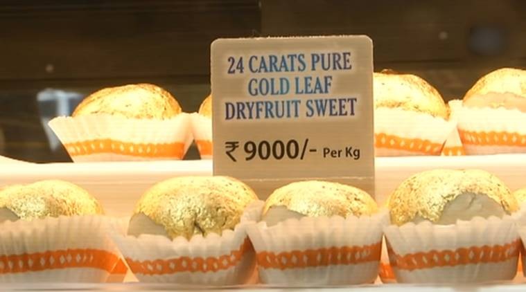 A shop in Surat selling actual gold sweets for Rs. 9,000 on Rakhi..!! A shop in Surat selling actual gold sweets for Rs. 9,000 on Rakhi..!!