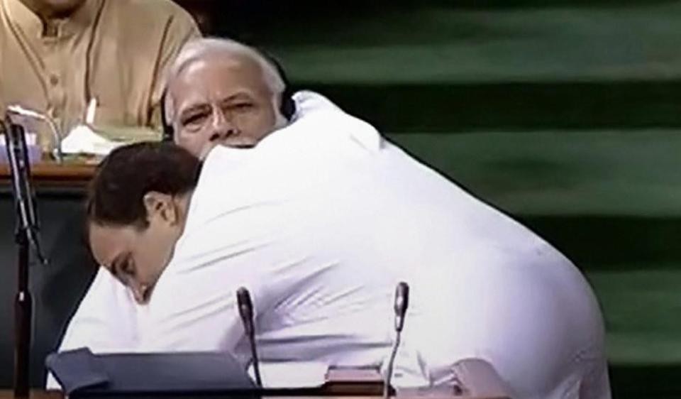 Maintain dignity of House, Speaker raps Rahul Gandhi for hugging Modi Maintain dignity of House, Speaker raps Rahul Gandhi for hugging Modi