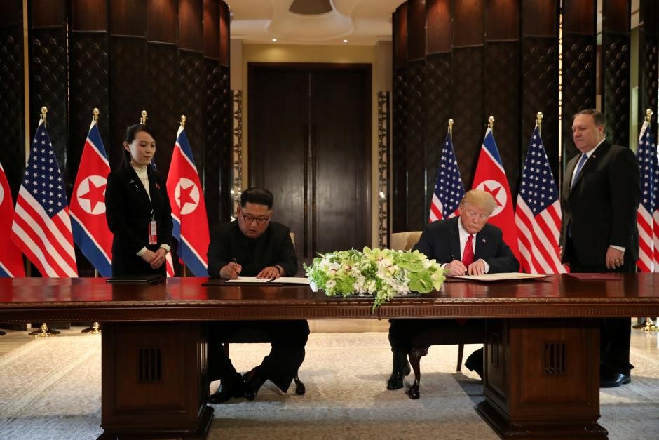 Trump, Kim sign agreement on denuclearisation Trump, Kim sign agreement on denuclearisation