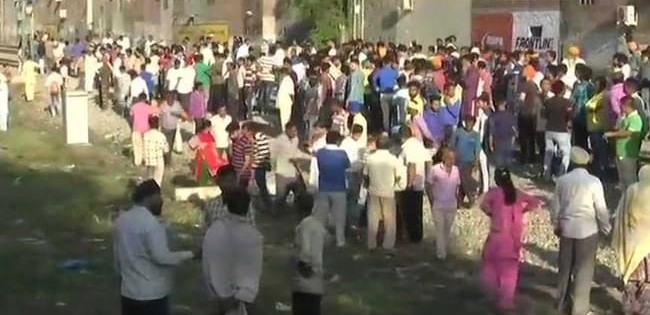 Protesters block tracks at accident site in Amritsar, over 2 dozen trains cancelled Protesters block tracks at accident site in Amritsar, over 2 dozen trains cancelled