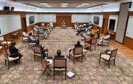 PM follows social distancing norms during cabinet meet PM follows social distancing norms during cabinet meet