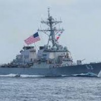 US Navy ship sails through Taiwan Strait