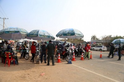 Cambodian cops out with canes, clamping down on violators Cambodian cops out with canes, clamping down on violators