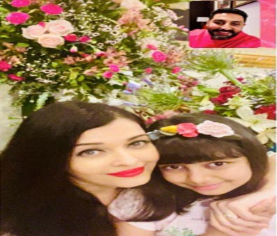 Aishwarya posts anniversary celebration pic, with Abhishek on video call Aishwarya posts anniversary celebration pic, with Abhishek on video call
