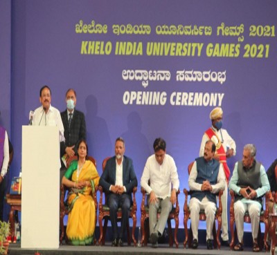 Vice President inaugurates Khelo India University Games Vice President inaugurates Khelo India University Games