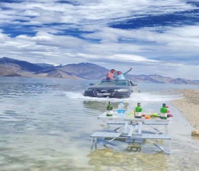 'Shameful': Tourists' vandalisation of Pangong lake angers Ladakhis 'Shameful': Tourists' vandalisation of Pangong lake angers Ladakhis