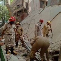 Under renovation house collapses in Delhi, 5 trapped