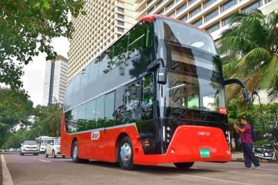 Gadkari launches India's first electric double-decker bus Gadkari launches India's first electric double-decker bus