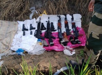 BSF foils smuggling attempt in Punjab, recovers M3 and AK47 type rifles BSF foils smuggling attempt in Punjab, recovers M3 and AK47 type rifles