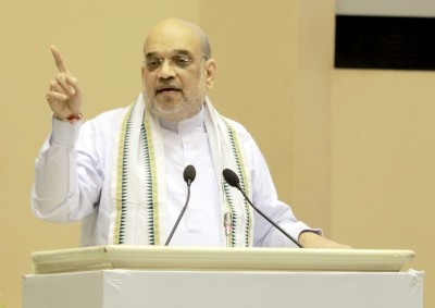 Amit Shah visits BJP worker's house in Secunderabad Amit Shah visits BJP worker's house in Secunderabad
