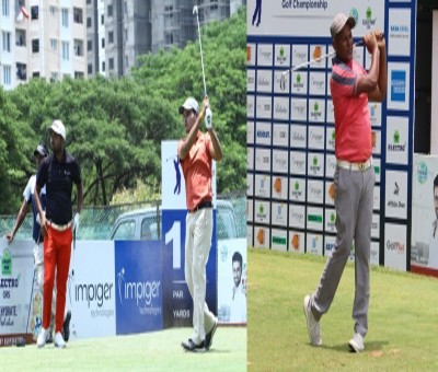 Chennai Open Golf Championship: Manu Gandas, N Thangaraja seize joint lead on Day 2 Chennai Open Golf Championship: Manu Gandas, N Thangaraja seize joint lead on Day 2