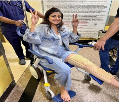 'Even with the cast on my leg, I won't be able to sit idle': Shilpa Shetty