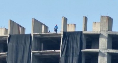 Twin tower demolition: Final touches being given before the blast Twin tower demolition: Final touches being given before the blast