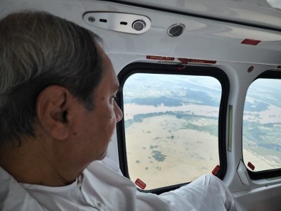 Odisha CM conducts aerial survey of flood-hit areas