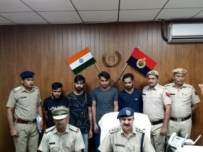 Gurugram Police bust int'l extortion racket, four held Gurugram Police bust int'l extortion racket, four held