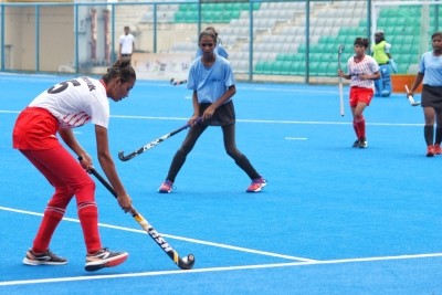 U16 Women's Hockey League: Nisha's dozen goals help Ghumanhera Riser's to a massive win U16 Women's Hockey League: Nisha's dozen goals help Ghumanhera Riser's to a massive win