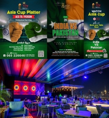 India-Pakistan match: Restaurants, lounges in UAE promise great viewing for cricket fans India-Pakistan match: Restaurants, lounges in UAE promise great viewing for cricket fans