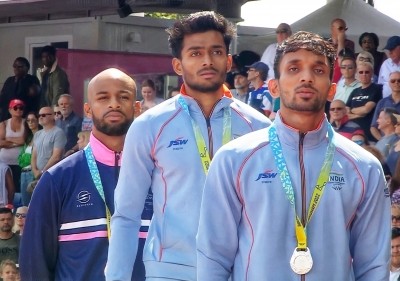CWG 2022: Eldhose Paul, Abdulla Aboobacker finish 1-2 in triple jump; Sandeep, Annu claim bronze medals CWG 2022: Eldhose Paul, Abdulla Aboobacker finish 1-2 in triple jump; Sandeep, Annu claim bronze medals