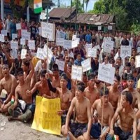 Demonstration in Arunachal against denial on residential certificates