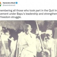 PM remembers freedom fighters who participated in 'Quit India Movement'