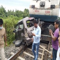 Three of a family killed after train hits car in Assam