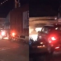 SP leader's car hit by truck, dragged on for 500 mts