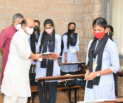 Students throng high schools, pre-university colleges in K'taka Students throng high schools, pre-university colleges in K'taka