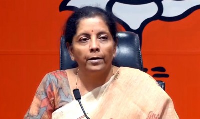 Sitharaman lays foundation stone for Khadi workers' shed in Andhra village Sitharaman lays foundation stone for Khadi workers' shed in Andhra village