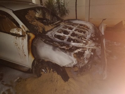 Miscreants torch 2 luxury vehicles of BJP MLA in B'luru Miscreants torch 2 luxury vehicles of BJP MLA in B'luru