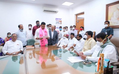 TRS leader takes oath as MLA in Telangana TRS leader takes oath as MLA in Telangana