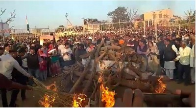 IAF chopper crash: Squadron Leader's last rites performed in R'than IAF chopper crash: Squadron Leader's last rites performed in R'than