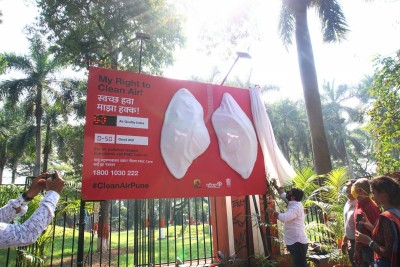Pune puts up giant lungs to raise awareness about air pollution Pune puts up giant lungs to raise awareness about air pollution