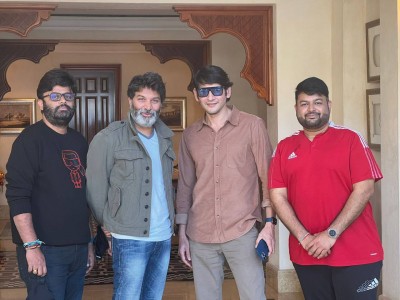 'Bheemla Nayak' team catches up with Mahesh Babu in Dubai to plan new film