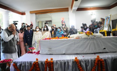 Amit Shah pays tribute to CDS General Rawat Amit Shah pays tribute to CDS General Rawat