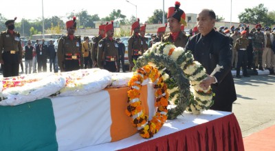 Himachal CM receives mortal remains of Lance Naik Vivek Kumar Himachal CM receives mortal remains of Lance Naik Vivek Kumar