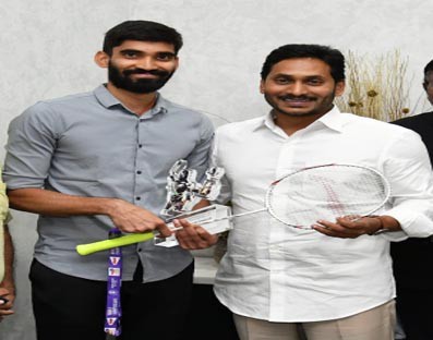 Andhra CM grants land for badminton academy to Kidambi Srikanth Andhra CM grants land for badminton academy to Kidambi Srikanth
