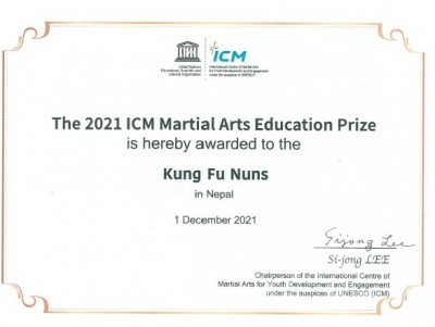 Unesco prize for Kung Fu Nuns for martial arts education Unesco prize for Kung Fu Nuns for martial arts education