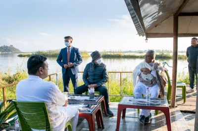 Floating land masses of Manipur's Loktak lake not found in the world: Union Minister Floating land masses of Manipur's Loktak lake not found in the world: Union Minister