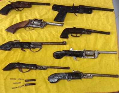 Odisha Police seize 8 illegal firearms; 1 arrested Odisha Police seize 8 illegal firearms; 1 arrested