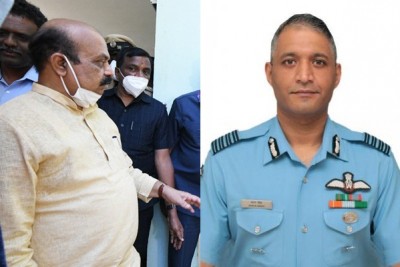 Chopper crash survivor shifted to Bengaluru, CM, Guv visit hospital Chopper crash survivor shifted to Bengaluru, CM, Guv visit hospital