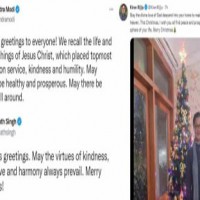 Modi, Rajnath Singh extend Christmas greetings