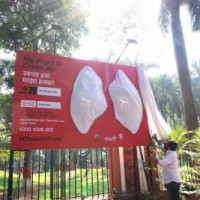 Pune puts up giant lungs to raise awareness about air pollution