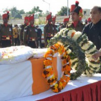 Himachal CM receives mortal remains of Lance Naik Vivek Kumar