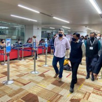 Health Minister reviews RT-PCR testing facilities at IGI airport