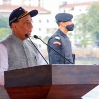 Defence Minister visits CDS Gen Rawat's residence in Delhi